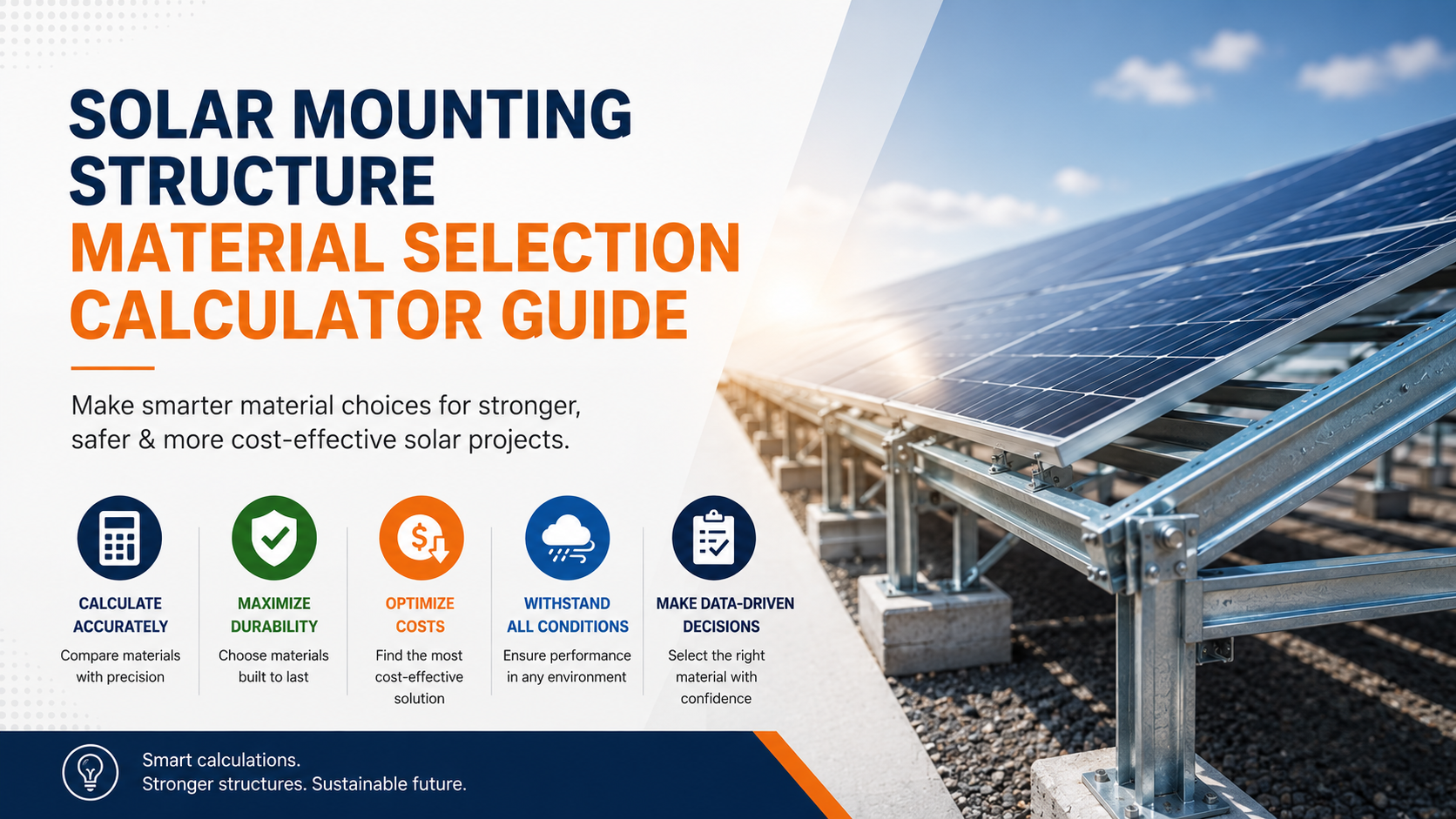Solar Mounting Structure Material Selection Calculator Guide